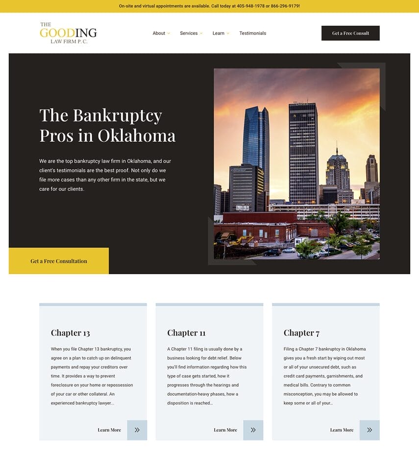 The Gooding Law Firm Website Redesign Preview