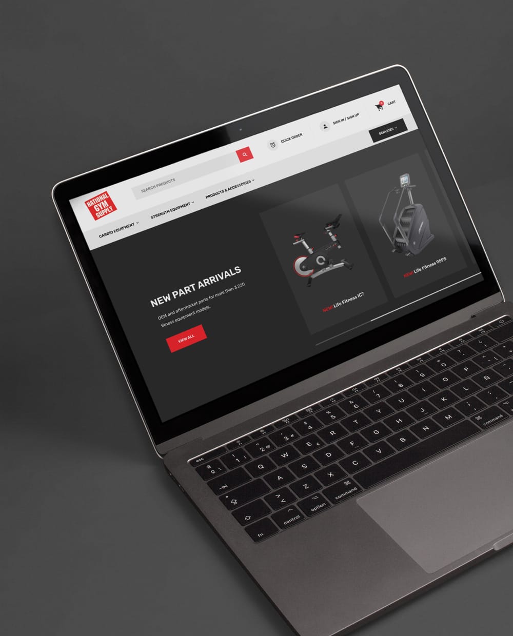 National Gym Supply E-Commerce Homepage Design National Gym Supply E-Commerce Homepage Design