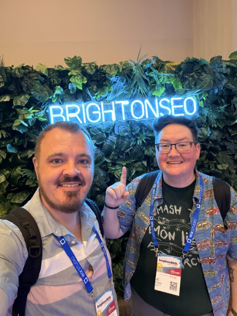 Garrett & JC at Brighton SEO Conference in San Diego, CA